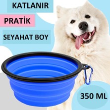 Matesstore Mama Kabı Kedi Köpek Evcil Hayvan Su Kabı Katlanabilir Kap Pratik Seyahat Boy Taşınabilir