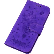 MY Boutique1 Oppo RENO11 F Kickstand Flip Pu Deri Kapak Kabartma Gül Çiçekler Için Kılıf (Yurt Dışından)