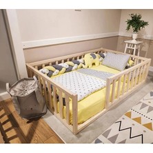 Baby Kinder Trendy Montessori Doğal Bebek ve Çocuk Karyolası