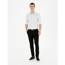 Pierre Cardin Erkek Siyah Slim Fit Kanvas Pantolon 50289194-VR046