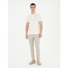 Pierre Cardin Erkek Bej Slim Fit Kanvas Pantolon 50289194-VR011