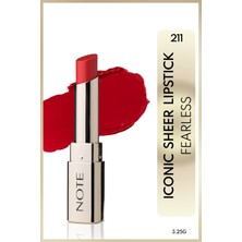 Note Iconic Sheer Lipstick Nemlendirici Parlak Ruj 211 Fearless - Kırmızı