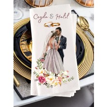 Camellia Boutique Söz ve Nişan Düğün Temalı Baskılı Sunum Peçetesi 20 Adet