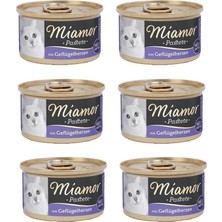 Miamor Kedi Konserve Pastete Yürekli  85 Gr. x 6 Adet
