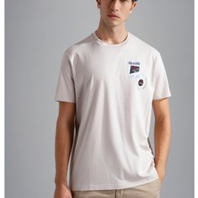 Paul & Shark  Erkek Pamuklu Regular Fit Yuvarlak Yaka Bej T-Shirt 24411117-029