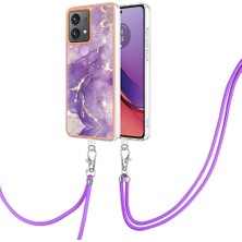 BDT Market Motorola Moto G84 Crossbody Mermer Telefon Kılıfı (Yurt Dışından)