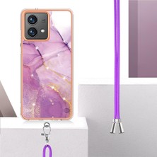 BDT Market Motorola Moto G84 Crossbody Mermer Telefon Kılıfı (Yurt Dışından)