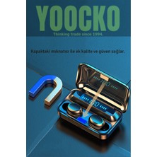 YCK13 Ios ve Android Uyumlu Powerbankli Dokunmatik Bluetooth Kulaklık Çift Mikrofonlu F9-5 Kulaklık