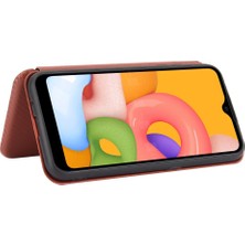 SZY Market Samsung Galaxy A01 Için Kılıf Deri Folio Flip Case ile Tam Koruma (Yurt Dışından)