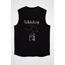 Darkhane Tasarım Siyah Unisex Kolsuz Tişört Kesik Kol T-Shirt