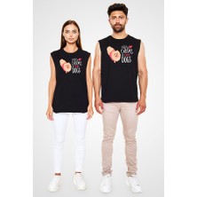 Darkhane Keep Calm Poddle Kaniş Siyah Unisex Kolsuz  Kesik Kol T-Shirt