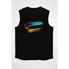 Darkhane Mozambik - Mozambique Siyah Unisex Kolsuz Tişört Kesik Kol T-Shirt
