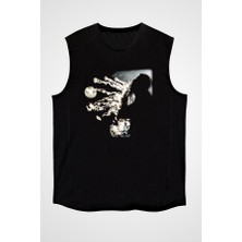 Darkhane Nargile Siyah Unisex Kolsuz Tişört Kesik Kol T-Shirt