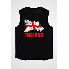 Darkhane Büyük Britanya Ingiltere Siyah Unisex Kolsuz Tişört Kesik Kol T-Shirt