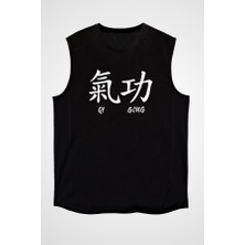 Darkhane Wushu Siyah Unisex Kolsuz Tişört Kesik Kol T-Shirt