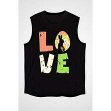 Darkhane Paskalya Siyah Unisex Kolsuz Tişört Kesik Kol T-Shirt