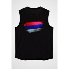 Darkhane Sırp Cumhuriyeti - Republika Srpska Siyah Unisex Kolsuz Tişört Kesik Kol T-Shirt