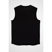 Darkhane Buz Hokeyi Siyah Unisex Kolsuz Tişört Kesik Kol T-Shirt