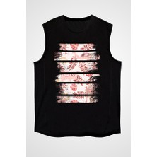 Darkhane Deve Siyah Unisex Kolsuz Tişört Kesik Kol T-Shirt