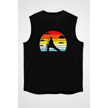Darkhane Wushu Siyah Unisex Kolsuz Tişört Kesik Kol T-Shirt