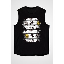 Darkhane Eski Kaşar Süt Inek Siyah Unisex Kolsuz Tişört Kesik Kol T-Shirt