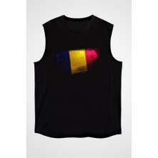 Darkhane Romanya - Romania Siyah Unisex Kolsuz Tişört Kesik Kol T-Shirt