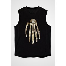 Darkhane Antropolog Siyah Unisex Kolsuz Tişört Kesik Kol T-Shirt