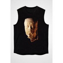 Darkhane Antika Satıcısı Siyah Unisex Kolsuz Tişört Kesik Kol T-Shirt