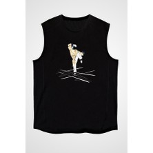 Darkhane Wushu Siyah Unisex Kolsuz Tişört Kesik Kol T-Shirt