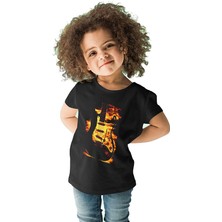 Darkhane Tasarım Elektro Gitar Siyah Unisex Çocuk Tişört T-Shirt