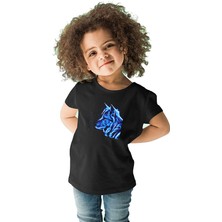 Darkhane Hayalet Kurt Siyah Unisex Çocuk Tişört T-Shirt
