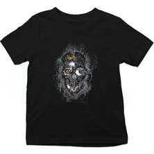 Darkhane Kurukafa Siyah Unisex Çocuk Tişört T-Shirt