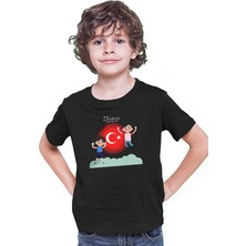 Darkhane 23 Nisan Ulusal Egemenlik ve Çocuk Bayramı
 Siyah Unisex Çocuk Tişört T-Shirt