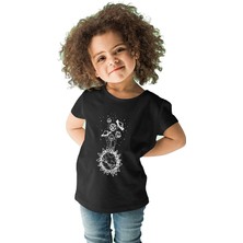 Darkhane Güneş ve Gezegenler Siyah Unisex Çocuk Tişört T-Shirt