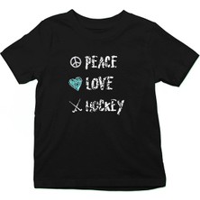 Darkhane Hokey Siyah Unisex Çocuk Tişört T-Shirt