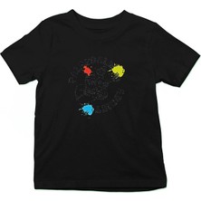 Darkhane Paintball Siyah Unisex Çocuk Tişört T-Shirt