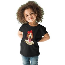 Darkhane Prenses Beagle Siyah Unisex Çocuk Tişört T-Shirt
