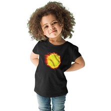 Darkhane Tenis Siyah Unisex Çocuk Tişört T-Shirt