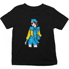 Darkhane Ukraynalı Kız Fashion Siyah Unisex Çocuk Tişört T-Shirt