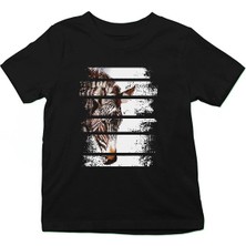 Darkhane Zebra Siyah Unisex Çocuk Tişört T-Shirt
