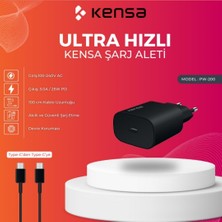 Kensa 45 W Hızlı Type-C Çıkışlı Şarj Cihazı Başlığı (Siyah)