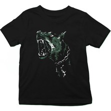 Darkhane Kuduz Köpek Siyah Unisex Çocuk Tişört T-Shirt
