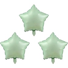 Bal10 Dünyası Su Yeşili Renk Yıldız Folyo Balon 45 cm 3 Adet