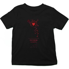 Darkhane Oksitosin Molekülü Siyah Unisex Çocuk Tişört T-Shirt