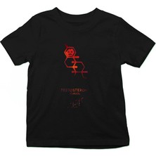 Darkhane Testosterone Molekülü Siyah Unisex Çocuk Tişört T-Shirt