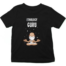 Darkhane Etolojist Guru Siyah Unisex Çocuk Tişört T-Shirt