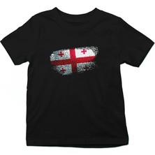 Darkhane Gürcistan - Georgia Siyah Unisex Çocuk Tişört T-Shirt