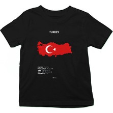 Darkhane Türkiye Siyah Unisex Çocuk Tişört T-Shirt