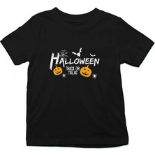 Darkhane Cadılar Bayramı-Halloween Siyah Unisex Çocuk Tişört T-Shirt