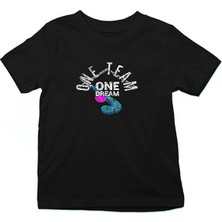 Darkhane Çim Hokeyi Siyah Unisex Çocuk Tişört T-Shirt
